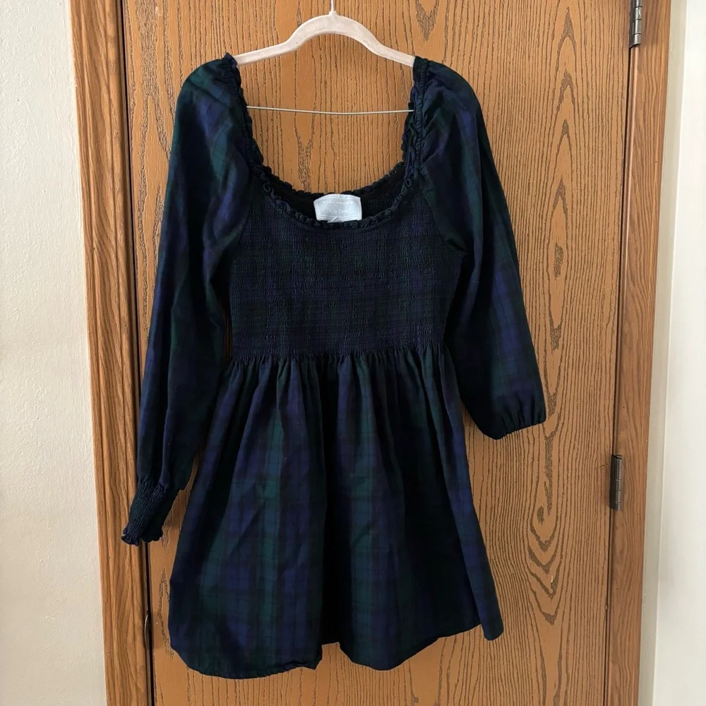 Hill House Blackwatch Tartan Athena Nap Dress Sz L NWOT - Picture 2 of 5
